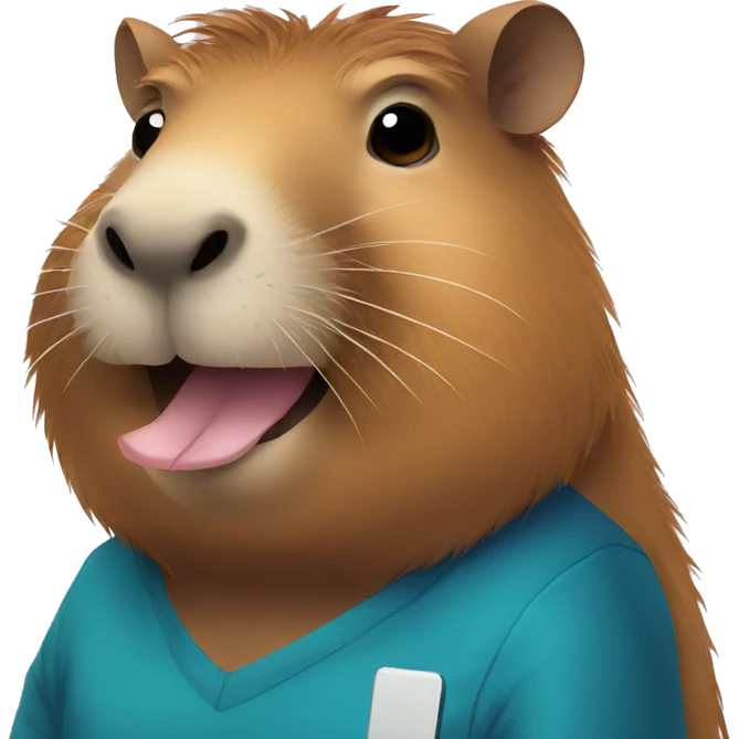 capybara with a phone  emoji