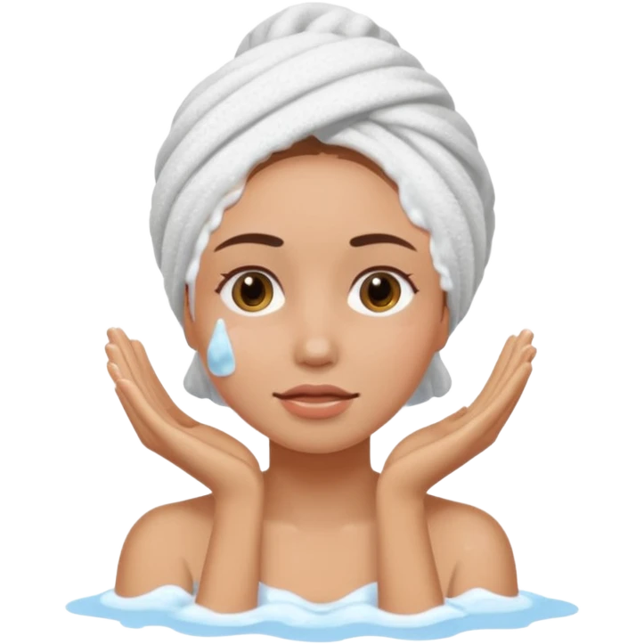 A women washing her face emoji