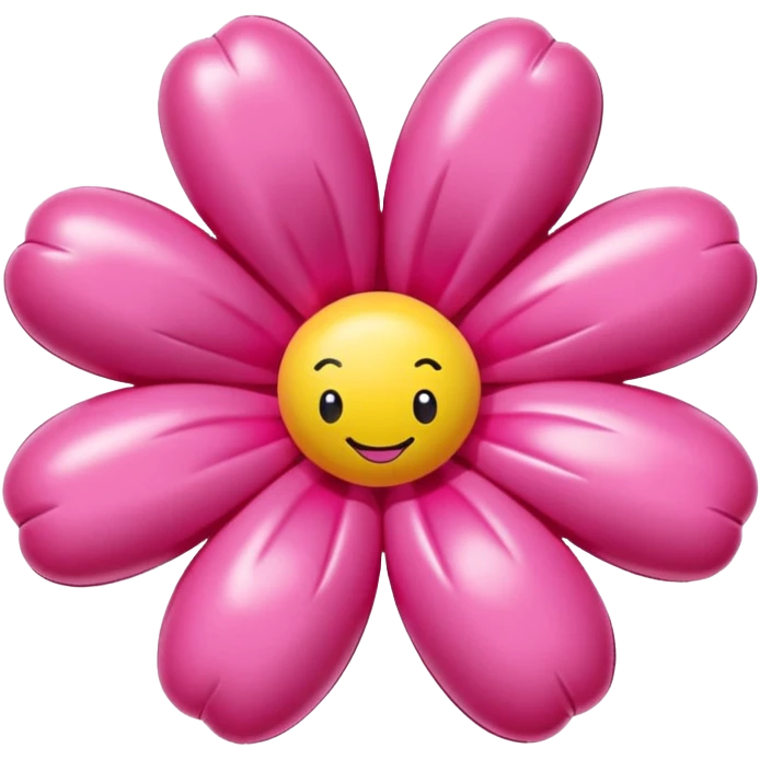   jeff koons style inflatable SPAM meat pink flower art emoji