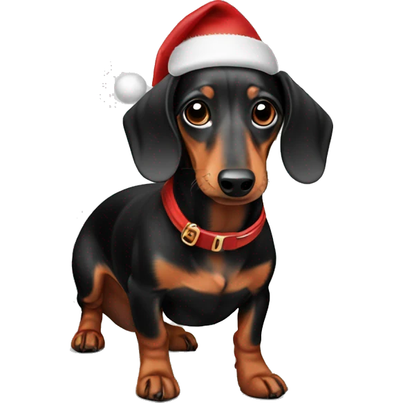 Christmas dachshund  emoji