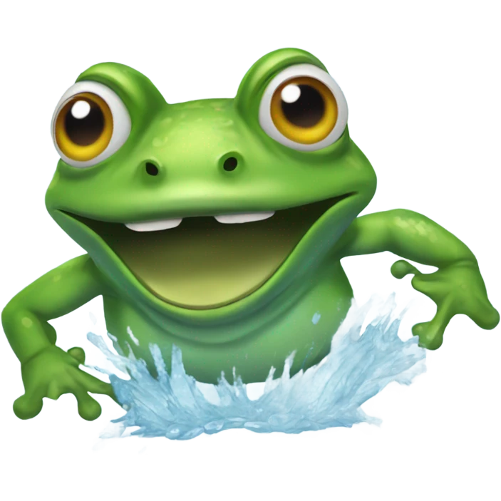 Frezzing frog emoji