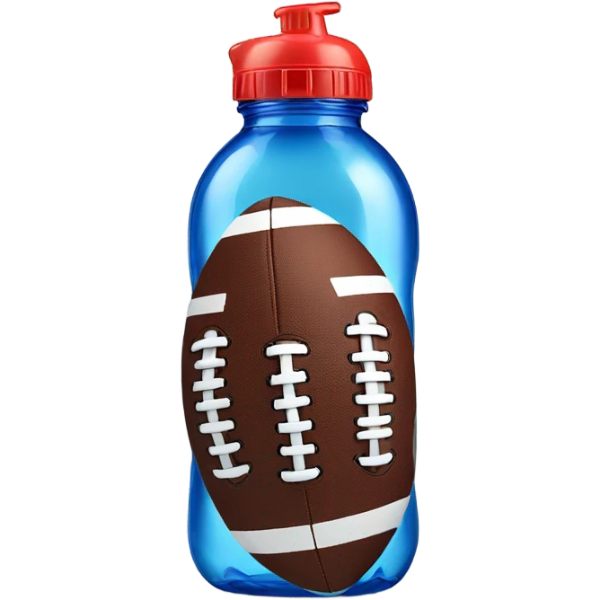 watter bottle on a football emoji