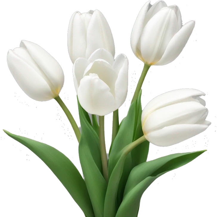 White tulips emoji