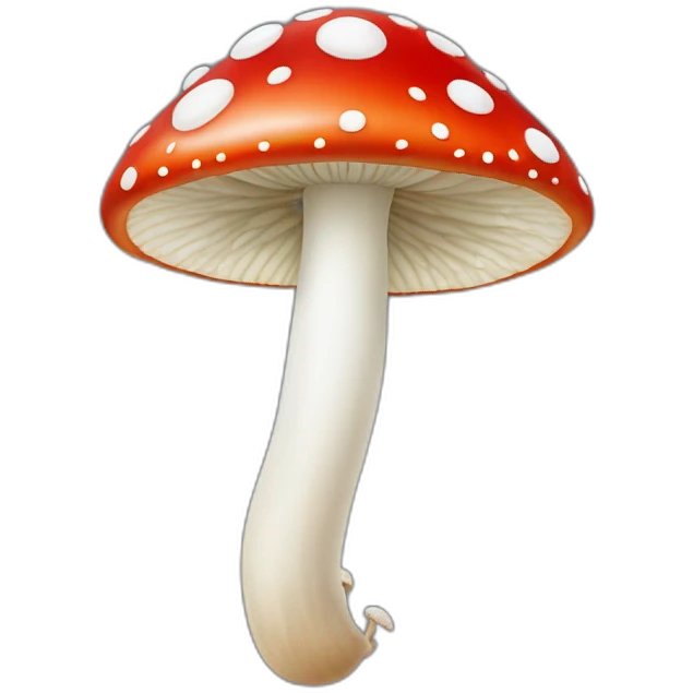 Mushroom Fly agaric in which all white dots are replaced with eyes emoji