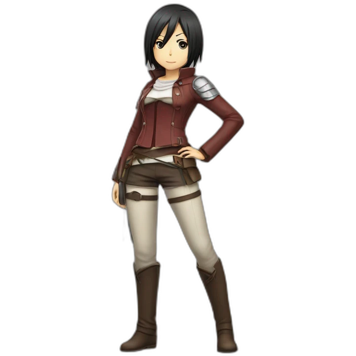 mikasa ackerman full body emoji