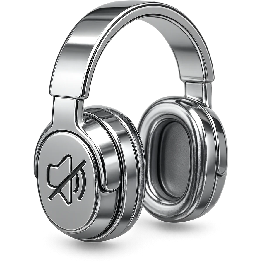 Minimal flat icon of technological noise-cancelling headset emoji