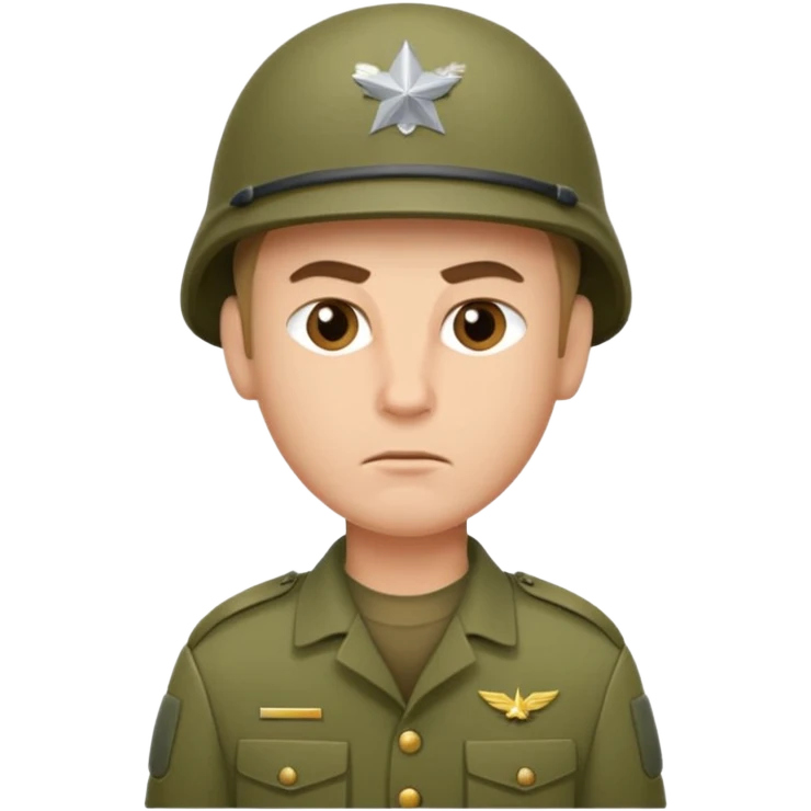 soldier without helmet emoji