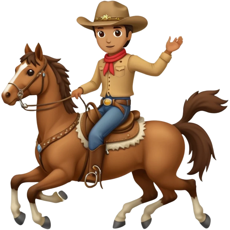 cowboy riding a horse emoji