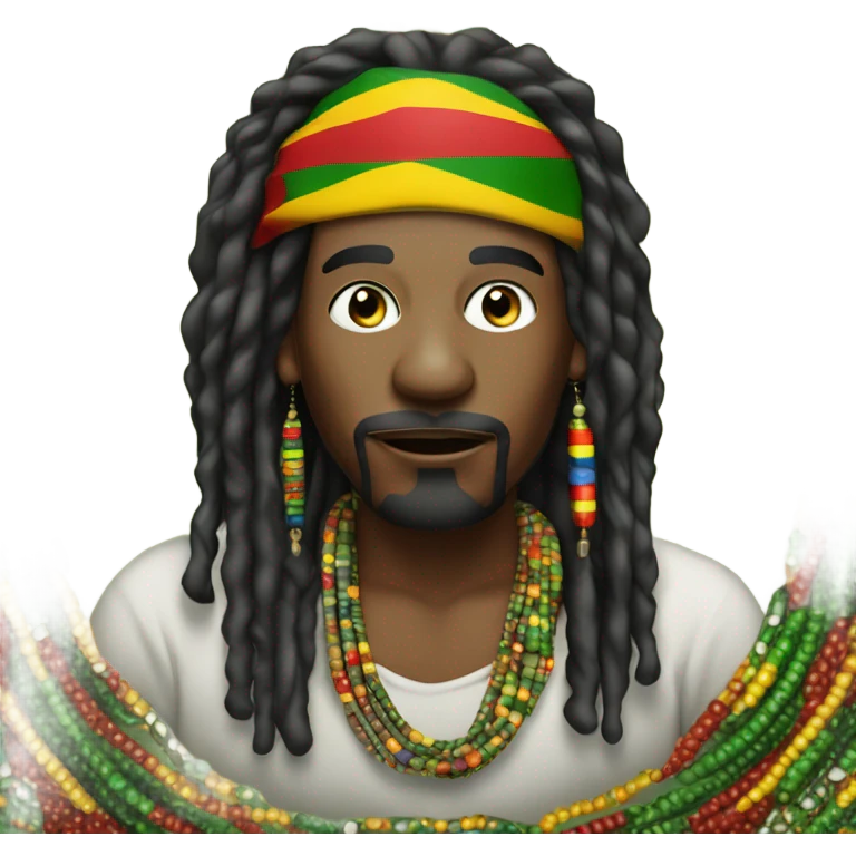 Rasta Man smoking  emoji