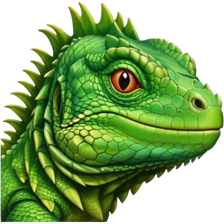 
simple iguana, front face emoji