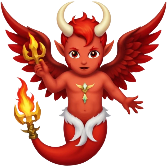 Biblically accurate Angel seraphim make a devil  emoji