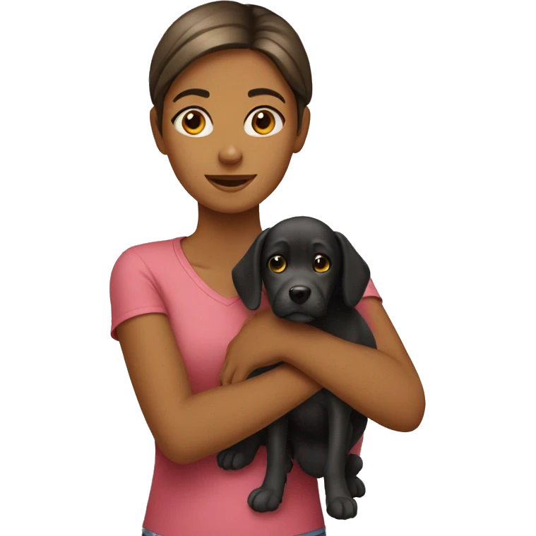 girl with dog emoji