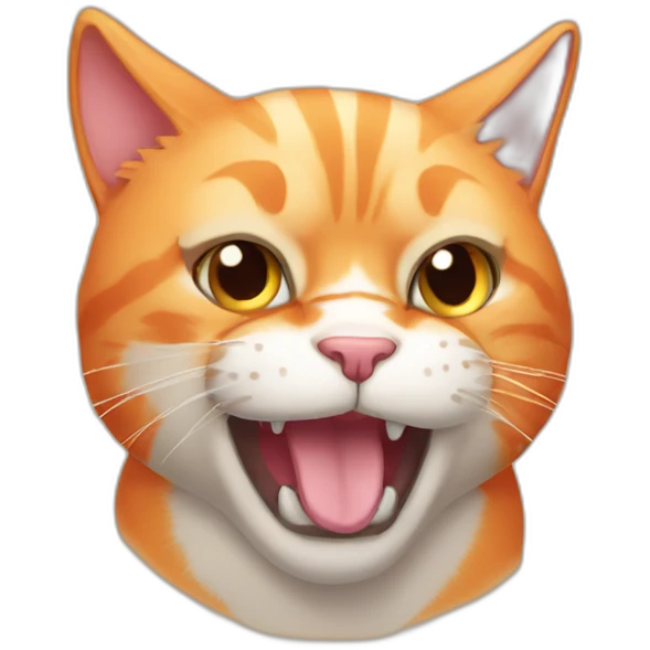 buff crazy orange cat emoji