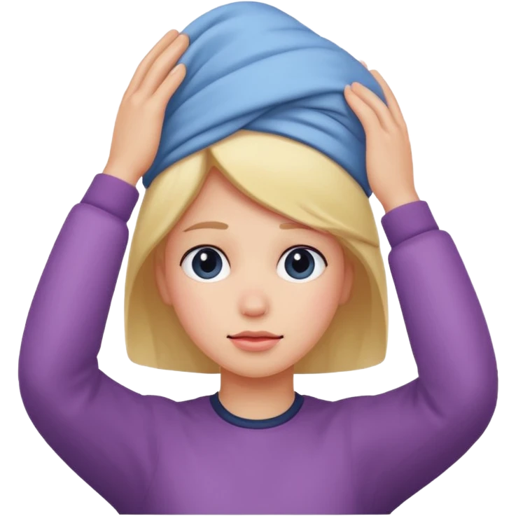 Blushy face with hand over head  emoji