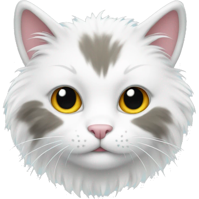 Cat with white fur emoji