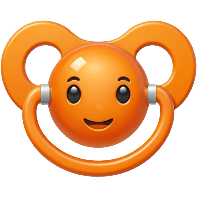 pixel art orange pacifier emoji