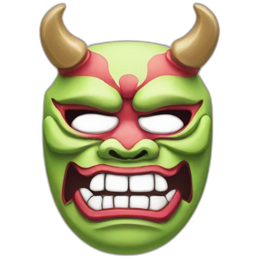 chewing gum japanese oni mask emoji