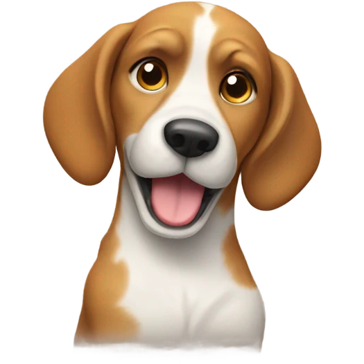 Dog giving the peace sign emoji