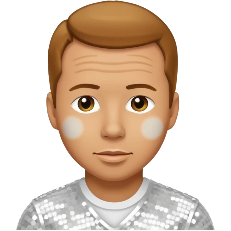 Donnie Wahlberg from NKOTB with golden brown hair, white sequin outfit emoji