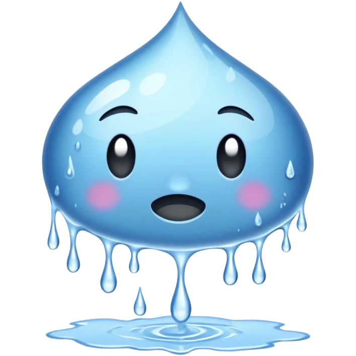 404 error sign splashed with water, dripping wet emoji