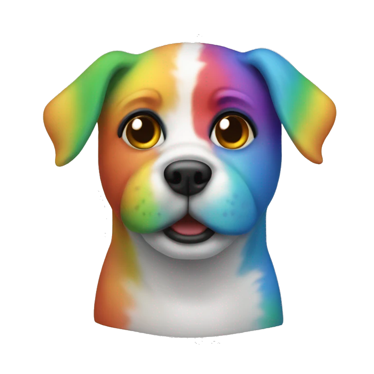 Rainbow dog emoji