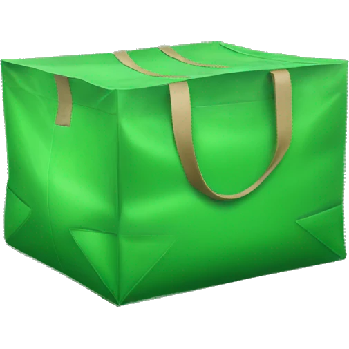green delivery bag emoji