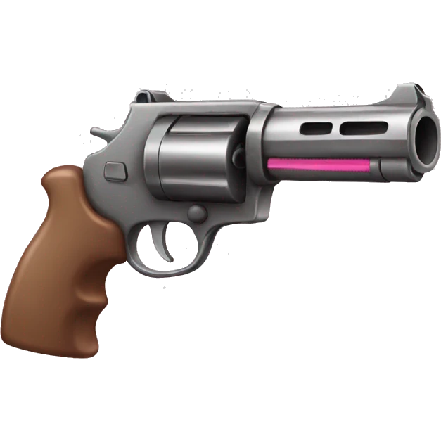 Gun with pink bow emoji