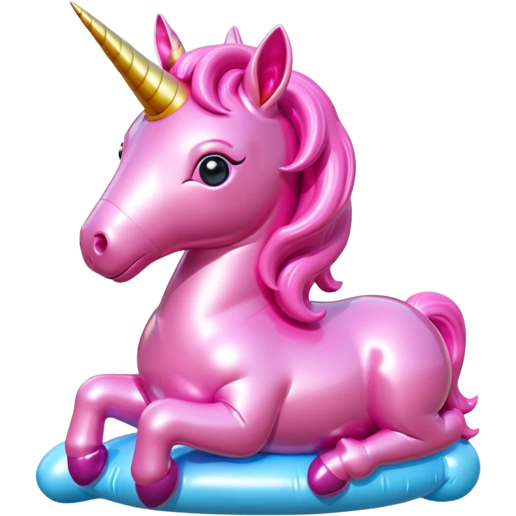   jeff koons style art pink baby unicorn sculpture  emoji