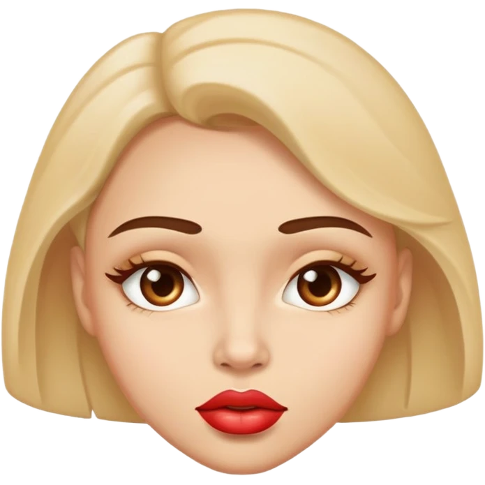 lusty face expression with suggestive eyes and lips emoji