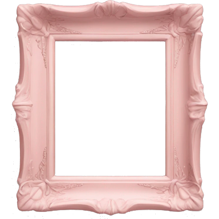 vintage pale pink picture frame  emoji