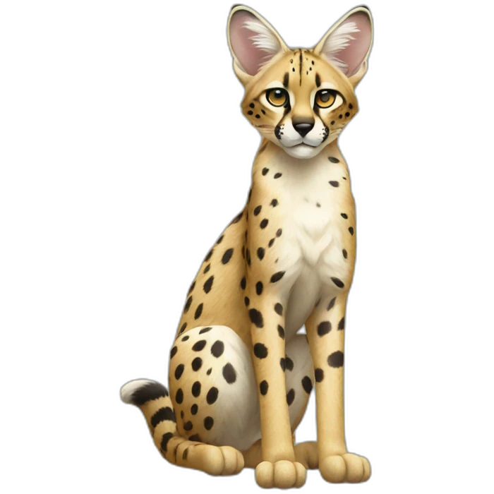 Full body serval emoji