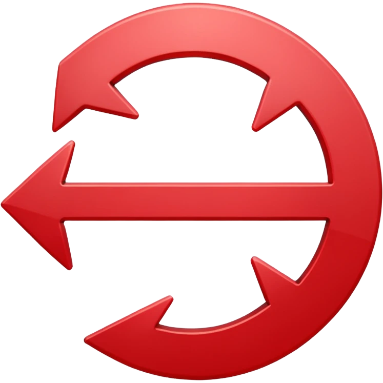 Prompt 15: "Is your backup plan."
Graphic: 🔄 Refresh/loop arrows icon (white with red highlights).
Animation: Arrows rotate smoothly.
Background: Transparent. emoji