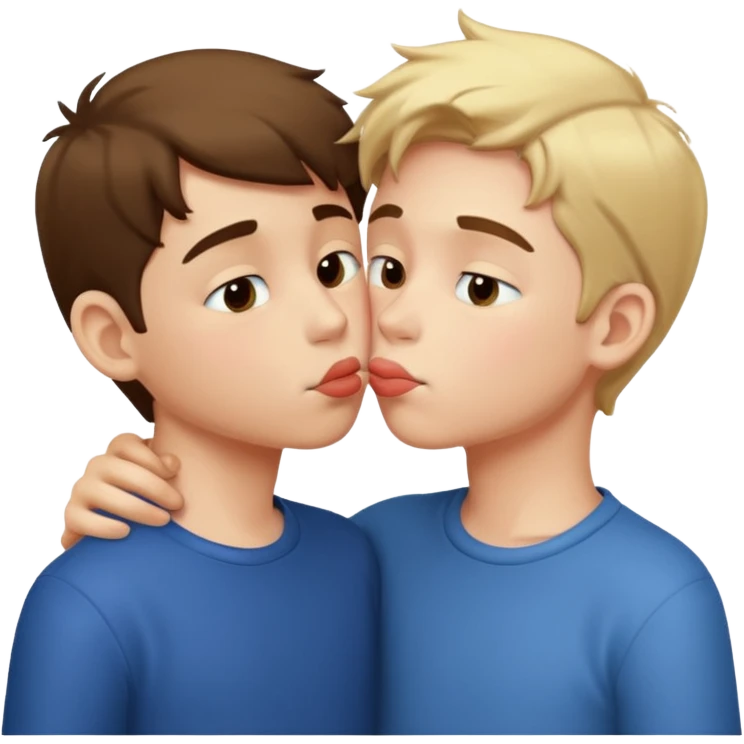 Two boys kissing emoji