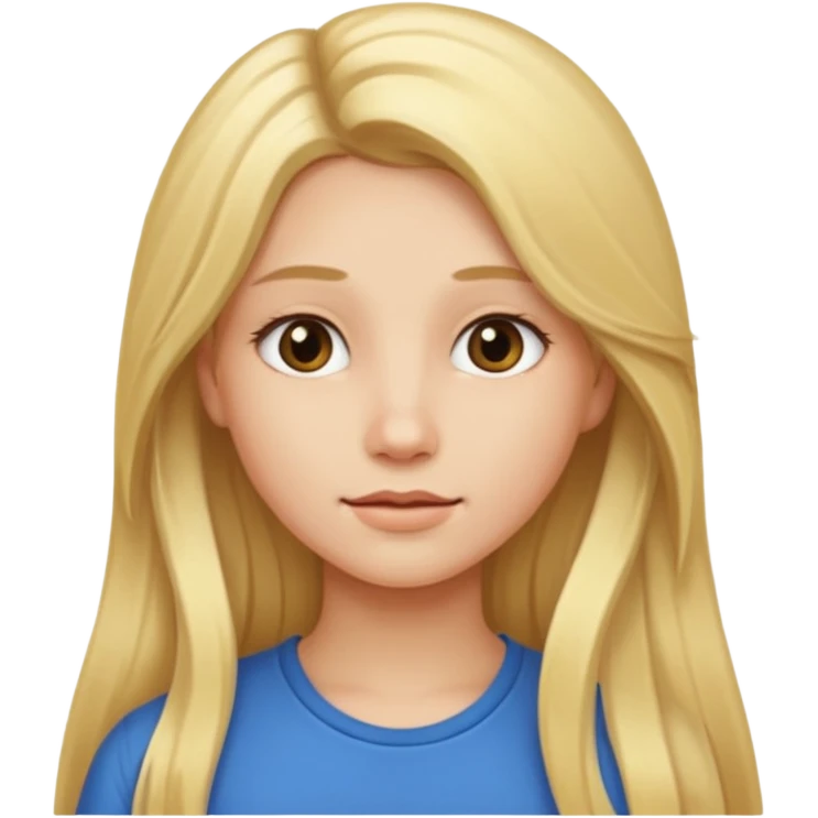 A girl with long blond hair emoji