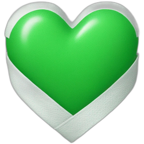 Two-Green-heart-with-white-bandage emoji