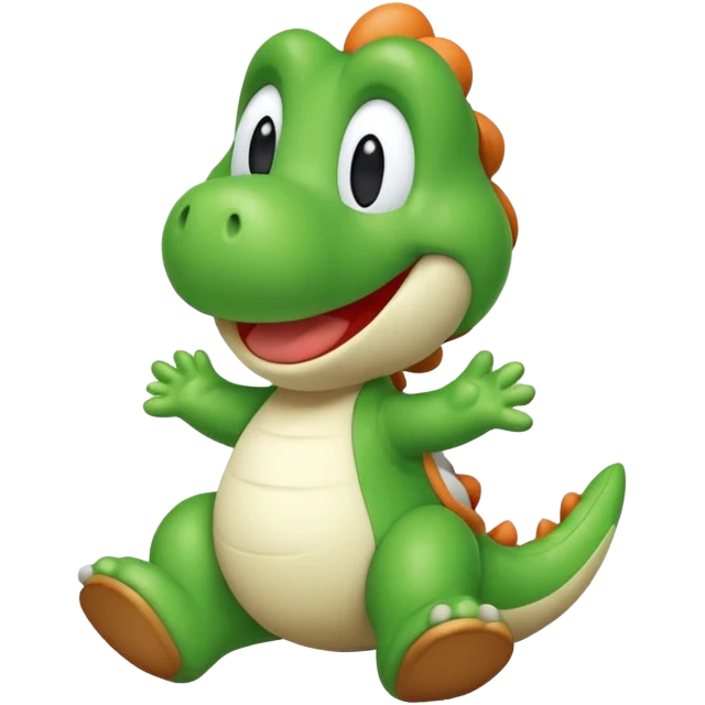 Quiero un emoji de Yoshi el dinosaurio de Mario Bros emoji