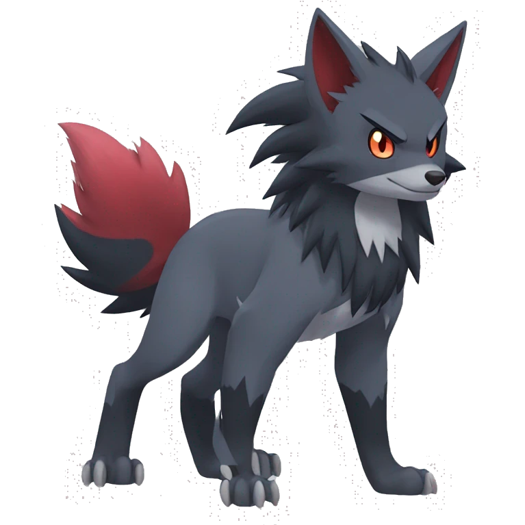 Zoroark-Mightyena-Zorua full body emoji