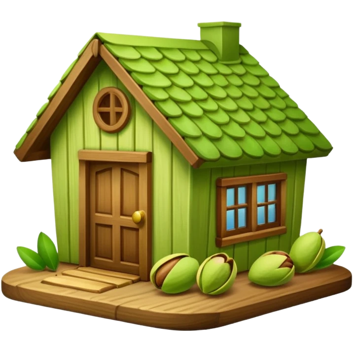 Pistha nut plus house emoji