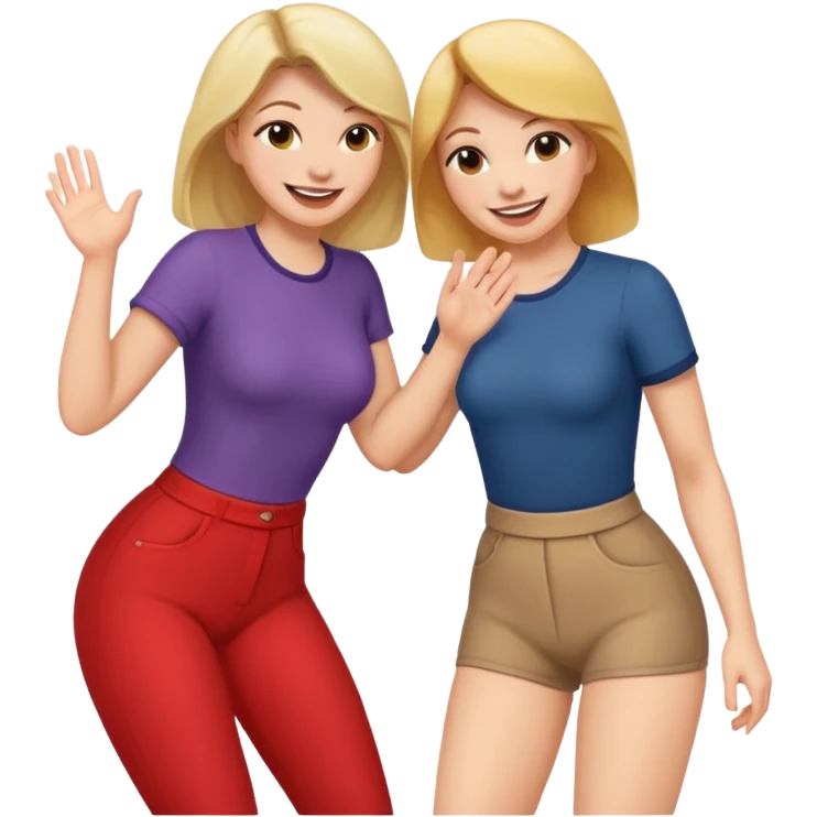 femme qui tape les fesses d’une autre femme emoji