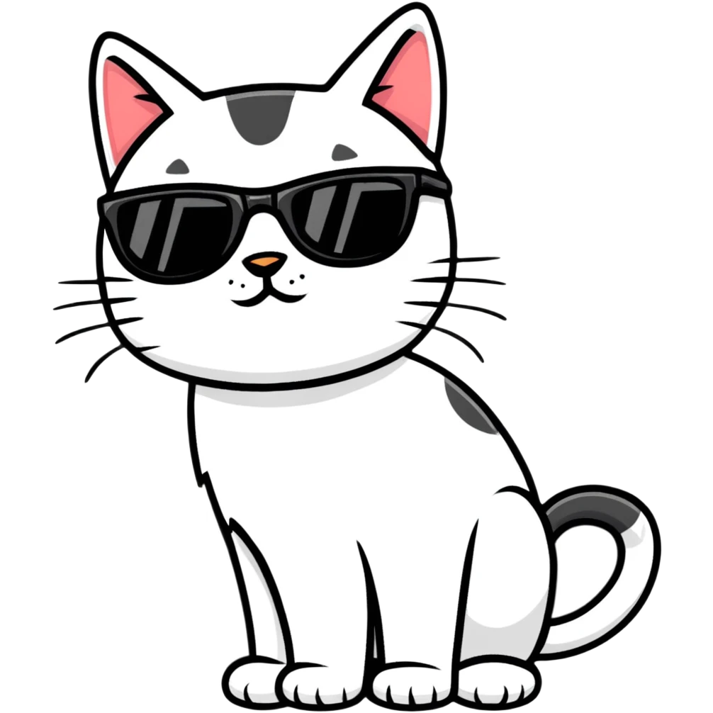 Cat with sunglasses emoji