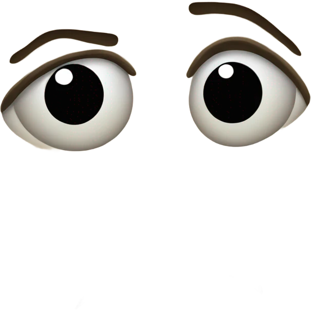 Two eyes looking disgusted and side way emoji