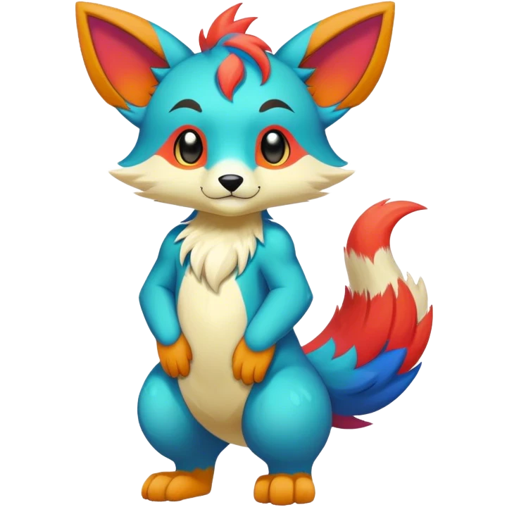 colorful anthro fursona Fakemon emoji