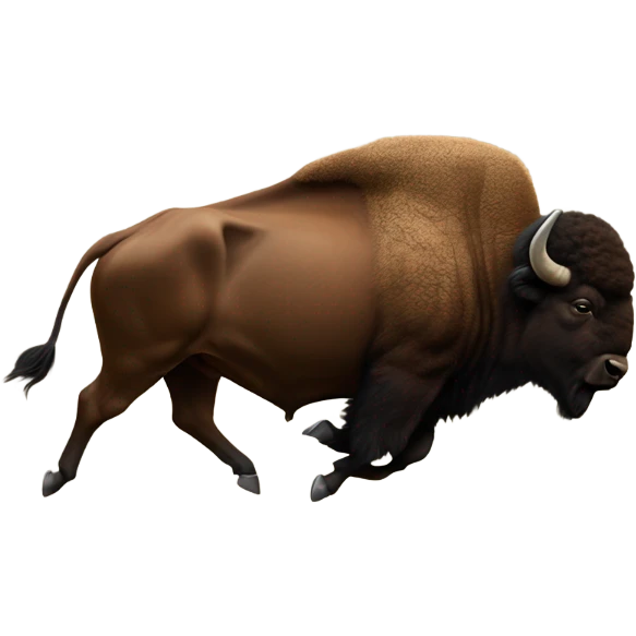 Buffalo charging at a Mormon emoji