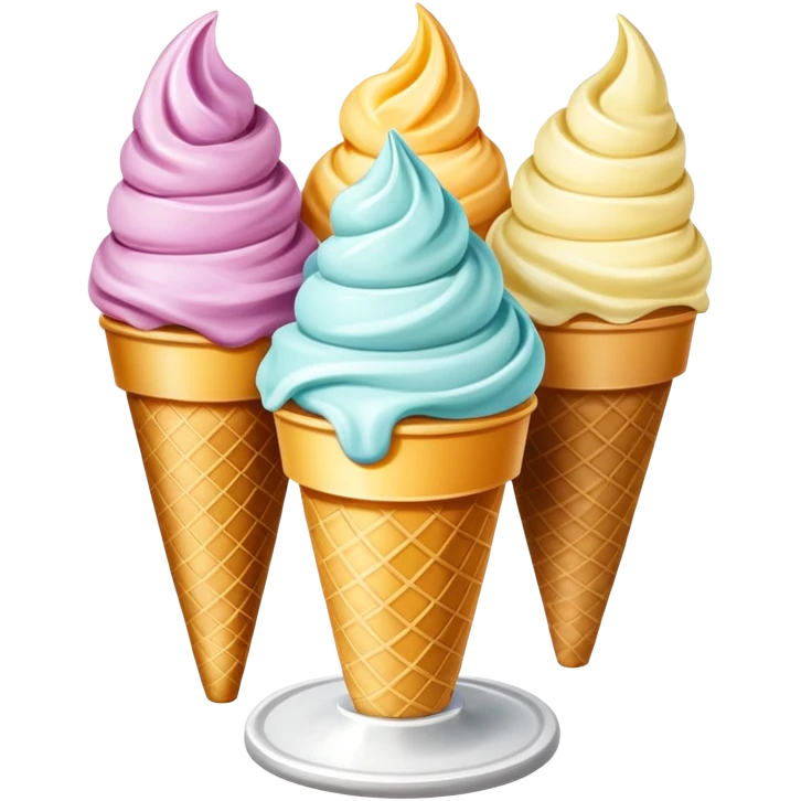 Italian gelato street food with gentle colors emoji