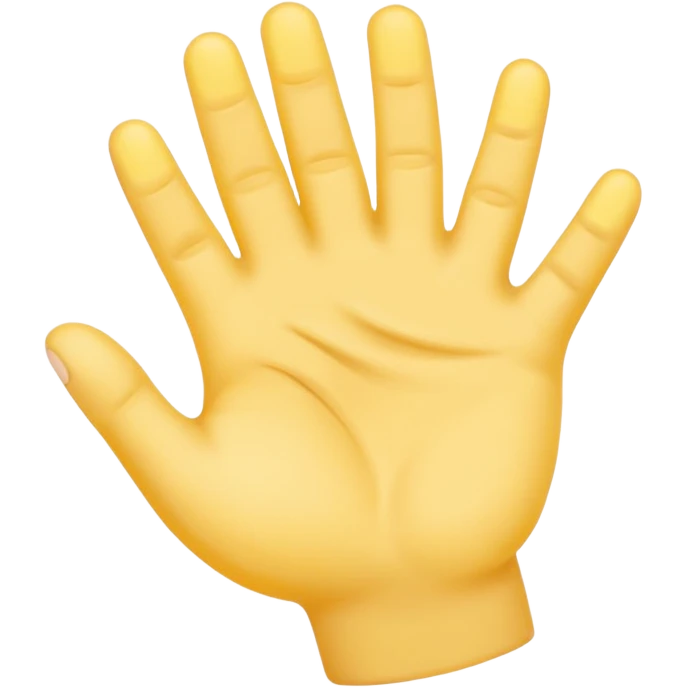 baby hand, yellow, simplified emoji