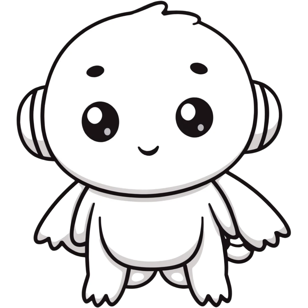 playful cartoon character, bright colors, big expressive eyes emoji