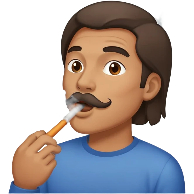 A guy blowing a cloud out of his mouth emoji
