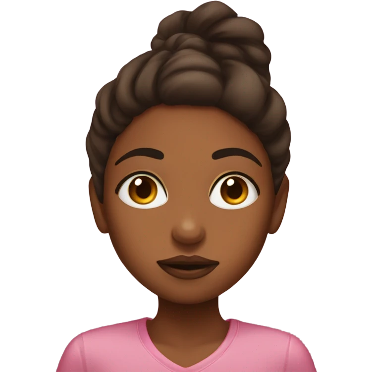 Brown skin girl making a kissy face emoji