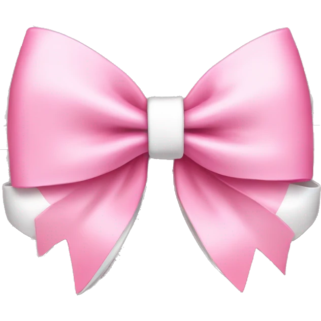 Pink and white bow emoji