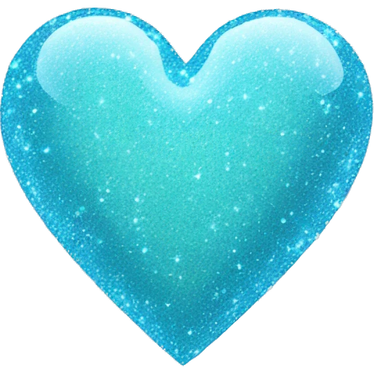 light blue sparkly heart emoji